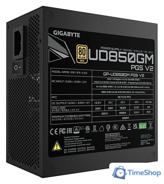 Блок питания Gigabyte UD850GM PG5 V2 - Изображение №5 — Интернет-магазин Time-Shop