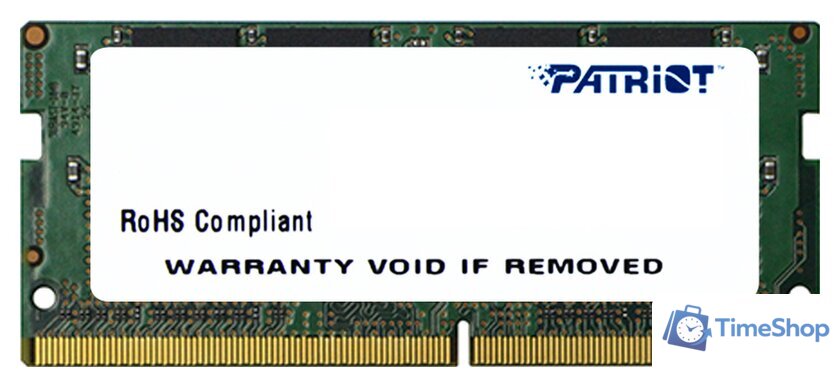 Оперативная память Patriot Signature Line 16GB DDR4 SODIMM PC4-19200 PSD416G24002S - Изображение №1 — Интернет-магазин Time-Shop