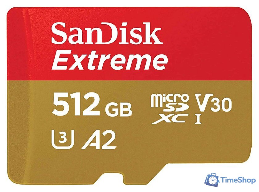 Карта памяти SanDisk Extreme microSDXC SDSQXAV-512G-GN6MN 512GB - Изображение №1 — Интернет-магазин Time-Shop