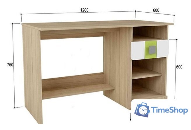 Стол Аквилон Стиль №17 (туя светлая/лайм) - Изображение №2 — Интернет-магазин Time-Shop
