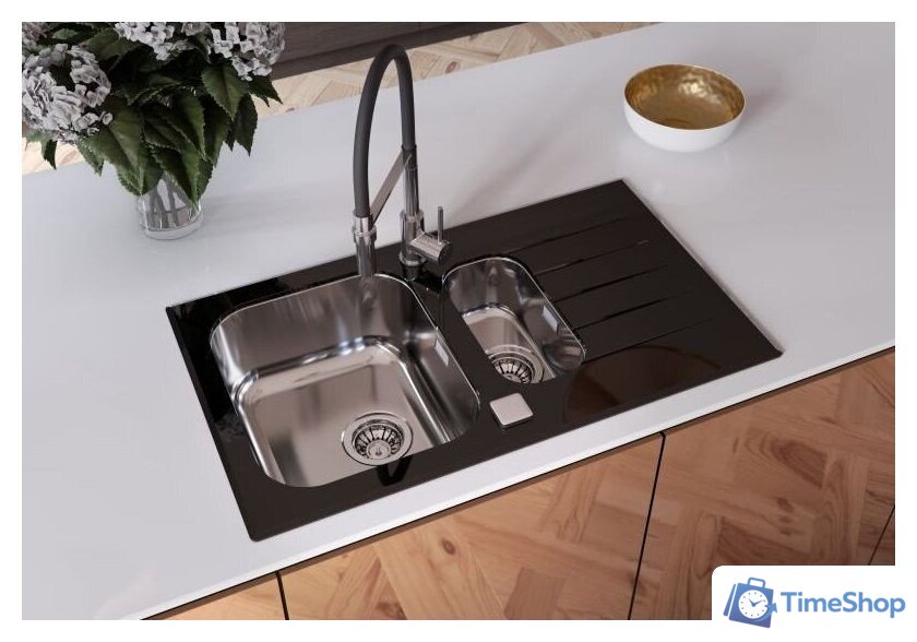 Кухонная мойка Alveus Glassix 20 1100015 - Изображение №2 — Интернет-магазин Time-Shop