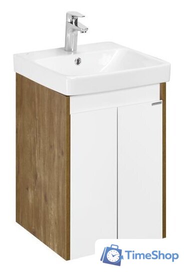  Акватон Тумба с умывальником Сканди Doors 45 1A2787K0SDZ90 (белый/дуб рустикальный) - Изображение №1 — Интернет-магазин Time-Shop