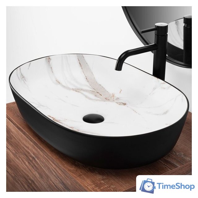 Умывальник Rea Cleo Black/Aiax Matt - Изображение №2 — Интернет-магазин Time-Shop