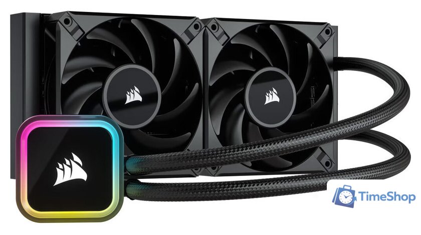 Система жидкостного охлаждения для процессора Corsair iCUE H100i RGB Elite CW-9060058-WW - Изображение №1 — Интернет-магазин Time-Shop