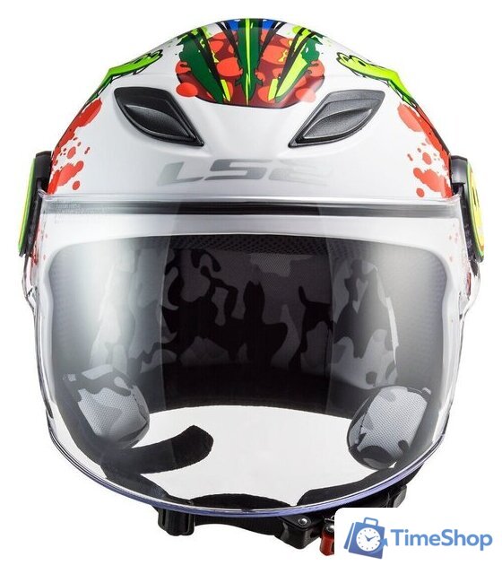 Мотошлем LS2 OF602 Funny Croco (S, белый глянцевый) - Изображение №6 — Интернет-магазин Time-Shop