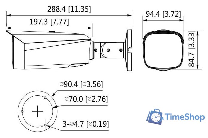 IP-камера Dahua DH-IPC-HFW3449T1P-AS-PV-0360B - Изображение №2 — Интернет-магазин Time-Shop