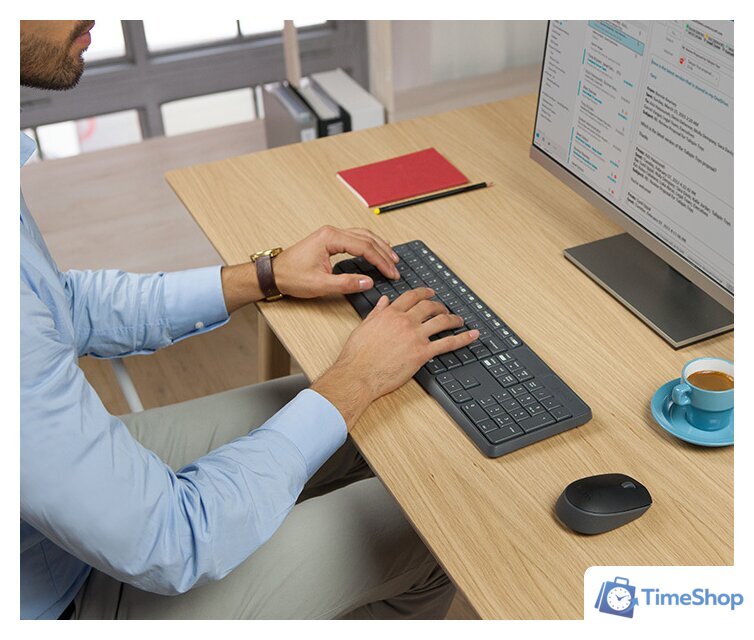 Офисный набор Logitech MK235 Wireless Combo 920-007948 - Изображение №6 — Интернет-магазин Time-Shop