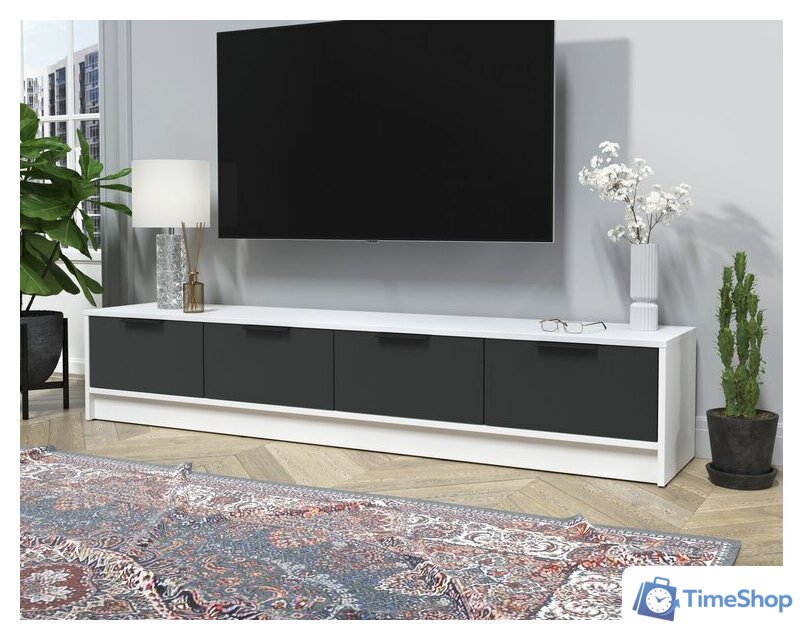 Тумба Интерлиния ТВ Концепт КТ-ТВ4-35 (антрацит/белый платинум) - Изображение №3 — Интернет-магазин Time-Shop