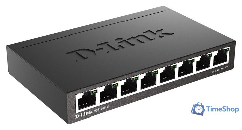 Неуправляемый коммутатор D-Link DGS-1008D/R1A - Изображение №2 — Интернет-магазин Time-Shop
