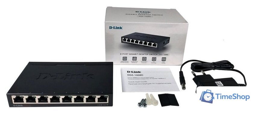 Неуправляемый коммутатор D-Link DGS-1008D/R1A - Изображение №7 — Интернет-магазин Time-Shop