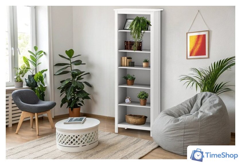 Стеллаж Mio Tesoro Сага 2.08.07.110.1 (белый) - Изображение №2 — Интернет-магазин Time-Shop