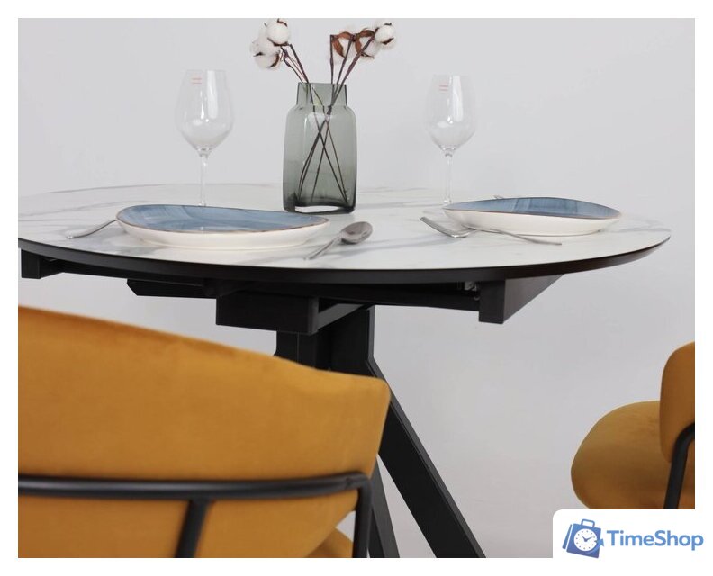 Стул с подлокотниками Алвест AV 433 (карри бархат Confetti chai tea/черный) - Изображение №5 — Интернет-магазин Time-Shop