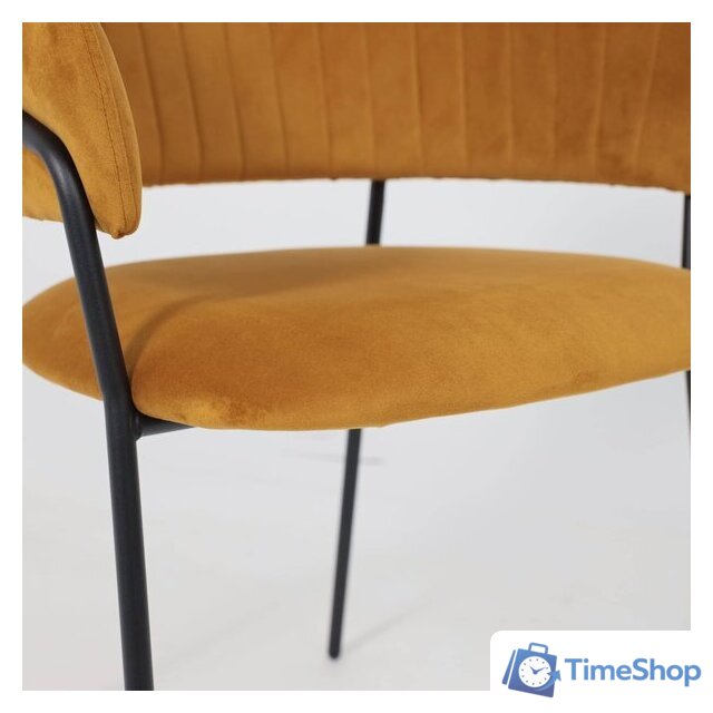 Стул с подлокотниками Алвест AV 433 (карри бархат Confetti chai tea/черный) - Изображение №11 — Интернет-магазин Time-Shop