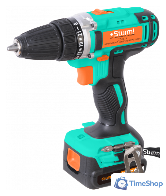 Дрель-шуруповерт Sturm CD3614 (с 2-мя АКБ, кейс) - Изображение №1 — Интернет-магазин Time-Shop