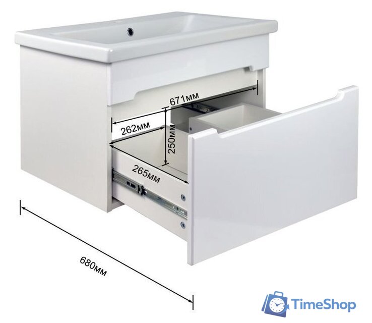  Doratiz Тумба под умывальник Магнолия 80 9912.655 (белый) - Изображение №7 — Интернет-магазин Time-Shop