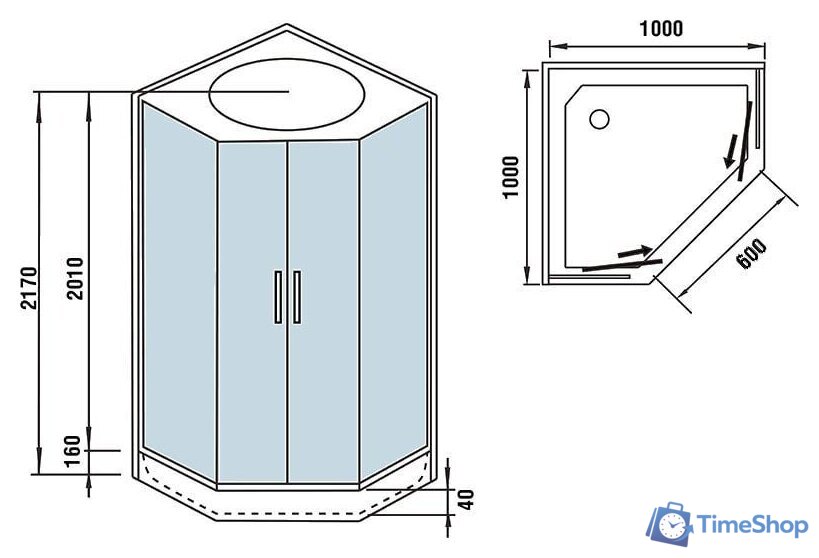 Душевая кабина WeltWasser WW500 Nesse 1002 - Изображение №11 — Интернет-магазин Time-Shop