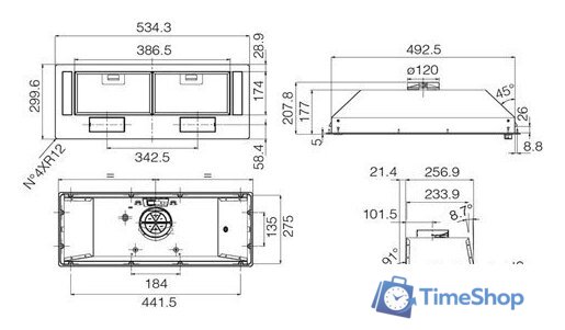 Кухонная вытяжка Jetair Viera Lux GR/A/52 PRF0174878 - Изображение №3 — Интернет-магазин Time-Shop