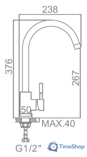 Кухонная мойка БелЭворс Styl L + смеситель W4998-3-22 (черный) - Изображение №5 — Интернет-магазин Time-Shop