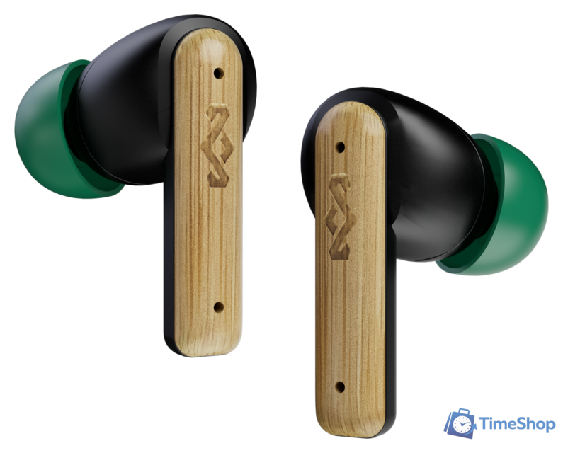 Наушники Marley Little Bird TWS (черный/зеленый) - Изображение №1 — Интернет-магазин Time-Shop