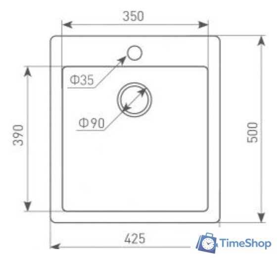 Кухонная мойка Zigmund & Shtain Platz 425 (речной песок) - Изображение №2 — Интернет-магазин Time-Shop