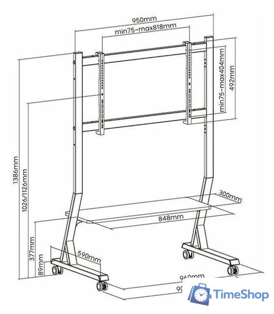 Стойка для телевизора Ultramounts UM306B - Изображение №2 — Интернет-магазин Time-Shop