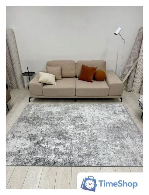 Ковер для жилой комнаты Radjab Carpet Беллуччи Прямоугольник HL 616 12730 (2x4, Grey) - Изображение №3 — Интернет-магазин Time-Shop
