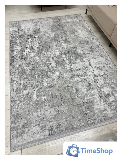 Ковер для жилой комнаты Radjab Carpet Беллуччи Прямоугольник HL 616 12730 (2x4, Grey) - Изображение №5 — Интернет-магазин Time-Shop