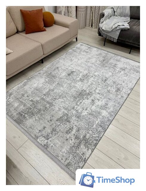 Ковер для жилой комнаты Radjab Carpet Беллуччи Прямоугольник HL 616 12730 (2x4, Grey) - Изображение №2 — Интернет-магазин Time-Shop
