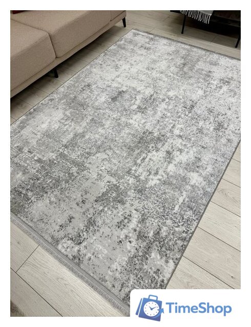 Ковер для жилой комнаты Radjab Carpet Беллуччи Прямоугольник HL 616 12730 (2x4, Grey) - Изображение №4 — Интернет-магазин Time-Shop