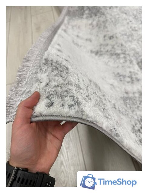 Ковер для жилой комнаты Radjab Carpet Беллуччи Прямоугольник HL 616 12730 (2x4, Grey) - Изображение №6 — Интернет-магазин Time-Shop