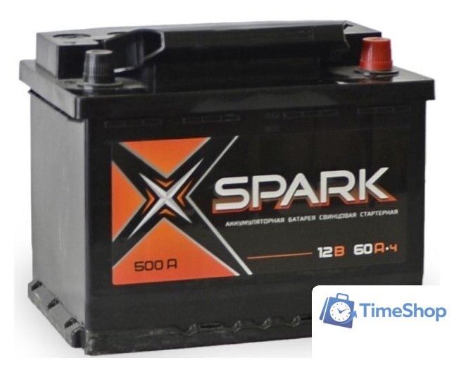 Автомобильный аккумулятор Spark 500A (EN) L+ SPA60-3-L (60 А·ч) - Изображение №1 — Интернет-магазин Time-Shop