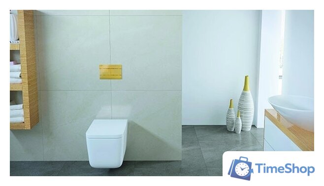 Панель смыва OLI Slim 154962 (золотистый) - Изображение №2 — Интернет-магазин Time-Shop