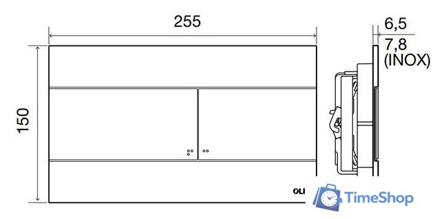 Панель смыва OLI Slim 154962 (золотистый) - Изображение №3 — Интернет-магазин Time-Shop