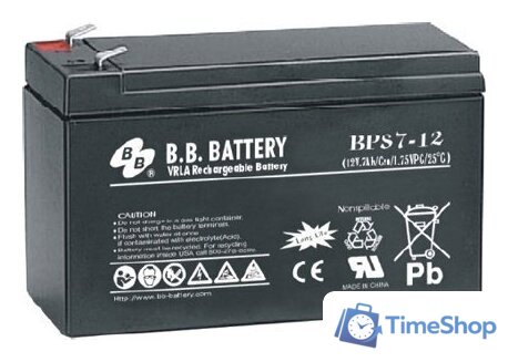 Аккумулятор для ИБП B.B. Battery BPS7-12 (12В/7 А·ч) - Изображение №1 — Интернет-магазин Time-Shop