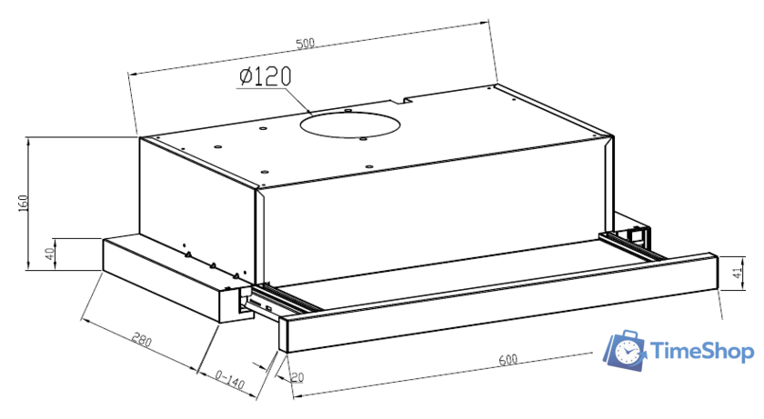 Кухонная вытяжка LEX Hubble 2М 600 (белый) - Изображение №5 — Интернет-магазин Time-Shop