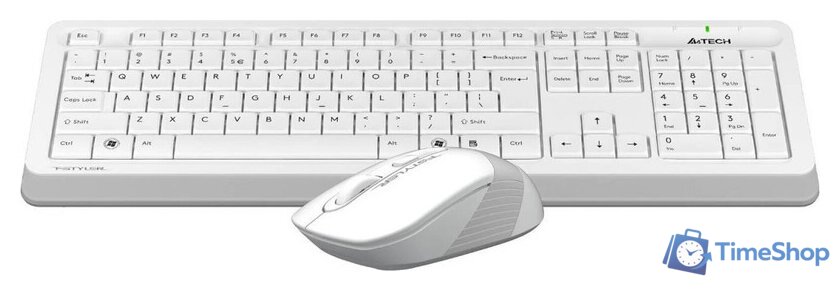 Офисный набор A4Tech Fstyler FG1010S (белый/серый) - Изображение №1 — Интернет-магазин Time-Shop