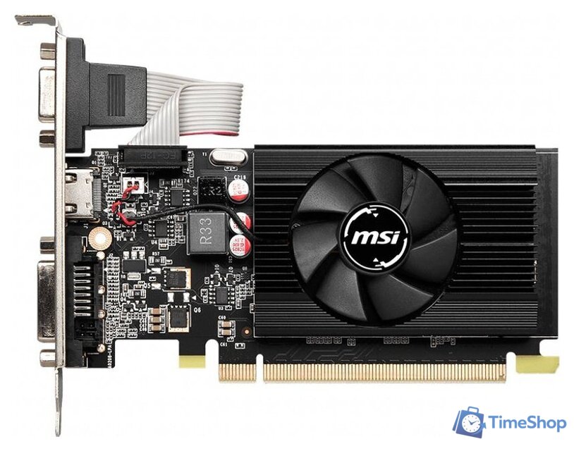 Видеокарта MSI GeForce GT 730 2GB DDR3 N730K-2GD3/LP - Изображение №1 — Интернет-магазин Time-Shop