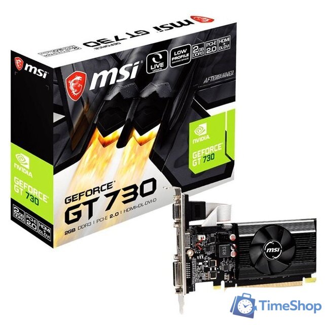 Видеокарта MSI GeForce GT 730 2GB DDR3 N730K-2GD3/LP - Изображение №2 — Интернет-магазин Time-Shop