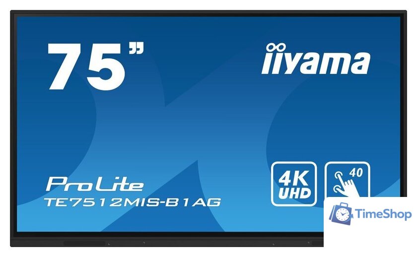 Интерактивная панель iiyama ProLite TE7512MIS-B1AG - Изображение №1 — Интернет-магазин Time-Shop