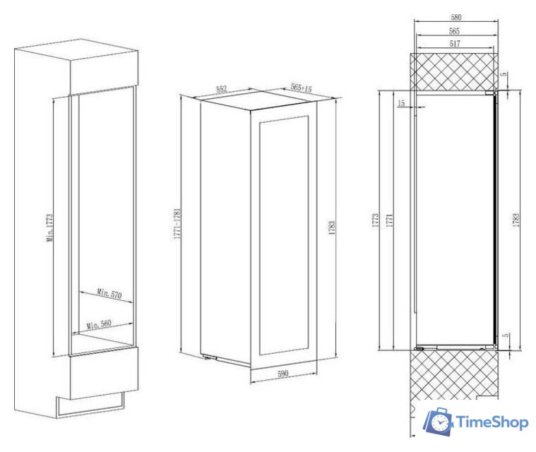 Винный шкаф Avintage AVI178PLATINUM - Изображение №24 — Интернет-магазин Time-Shop