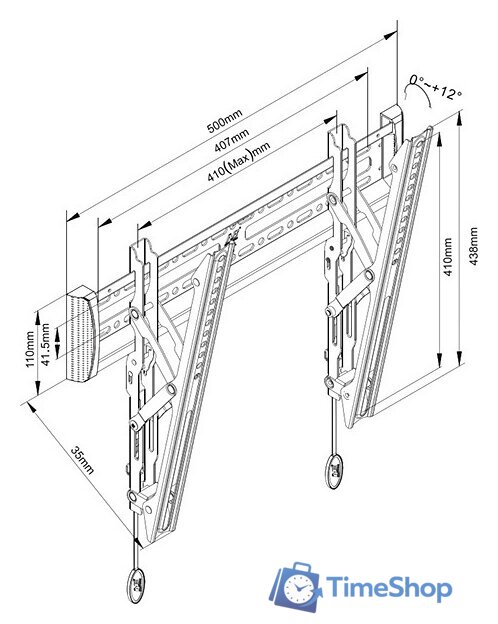 Кронштейн для телевизора Onkron TM5 - Изображение №4 — Интернет-магазин Time-Shop