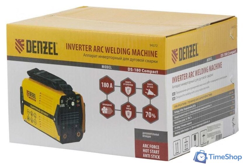 Сварочный инвертор Denzel DS-180 Compact - Изображение №8 — Интернет-магазин Time-Shop