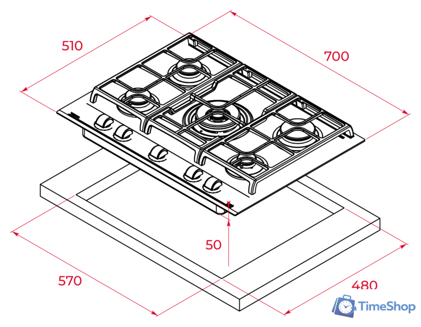Варочная панель TEKA GZC 75330 XBN (белый) - Изображение №11 — Интернет-магазин Time-Shop