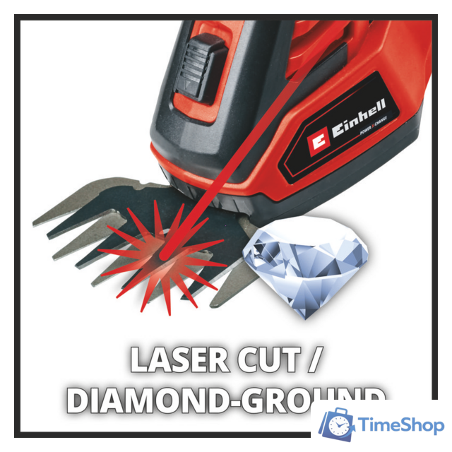 Кусторез + ножницы Einhell GE-CG 18/100 Li T-Solo 3410310 (без АКБ) - Изображение №6 — Интернет-магазин Time-Shop