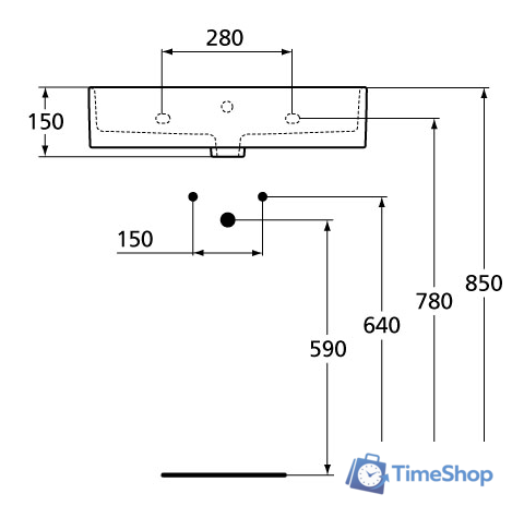Умывальник Ideal Standard Strada K077801 60x42 - Изображение №4 — Интернет-магазин Time-Shop