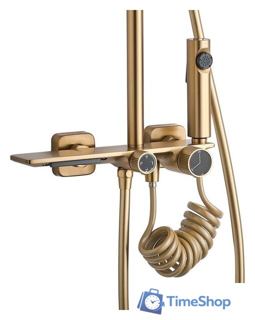 Душевая система  Rea Helix Matt Gold REA-P6621 - Изображение №4 — Интернет-магазин Time-Shop