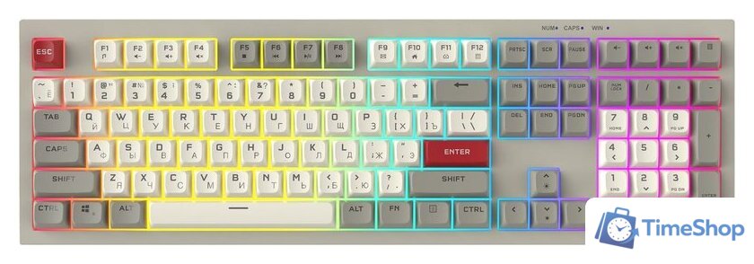 Клавиатура Ritmix RKB-508BL (серый/белый) - Изображение №2 — Интернет-магазин Time-Shop