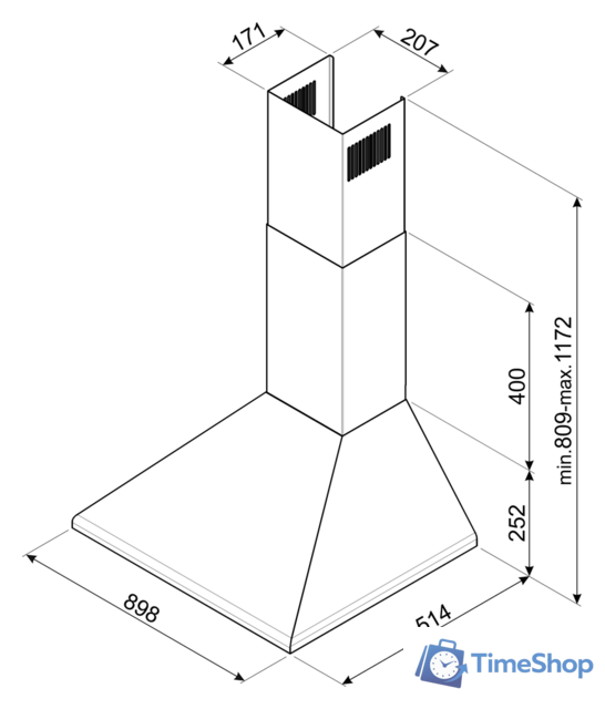 Кухонная вытяжка Smeg KSED95NEE - Изображение №6 — Интернет-магазин Time-Shop