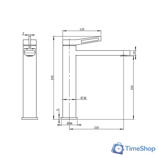 Смеситель Wellsee ONCE! and forever 182409000, отдельностоящий (розовое золото) - Изображение №10 — Интернет-магазин Time-Shop