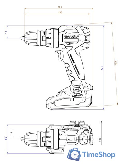 Дрель-шуруповерт Metabo BS 18 LT BL Q (без АКБ и кейса) - Изображение №6 — Интернет-магазин Time-Shop